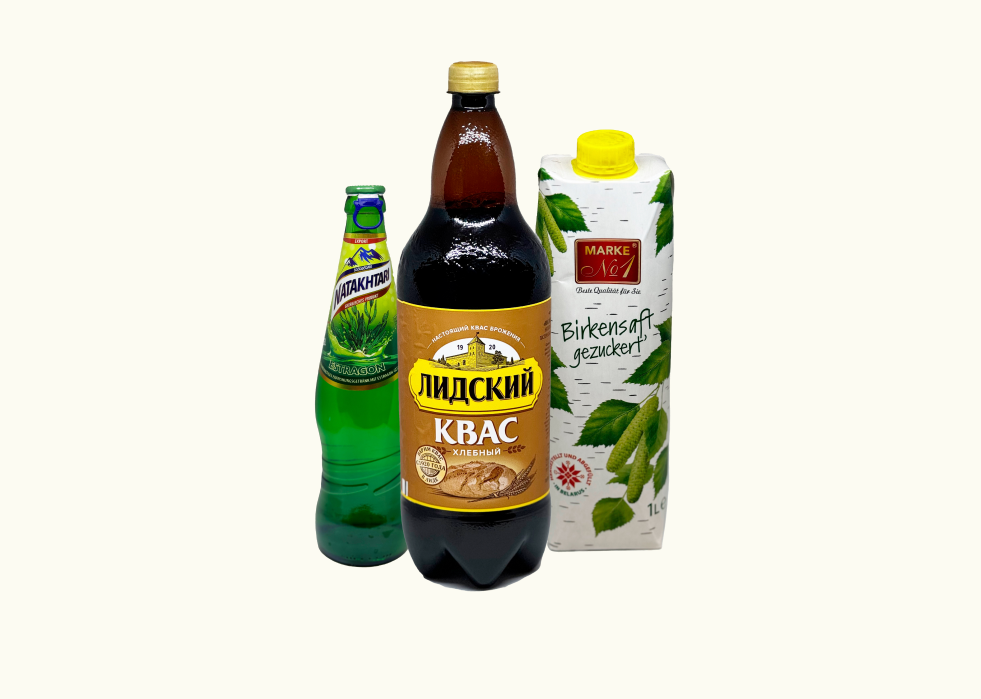 Limonades russes et jus naturels rafraîchissants de la collection Boissons