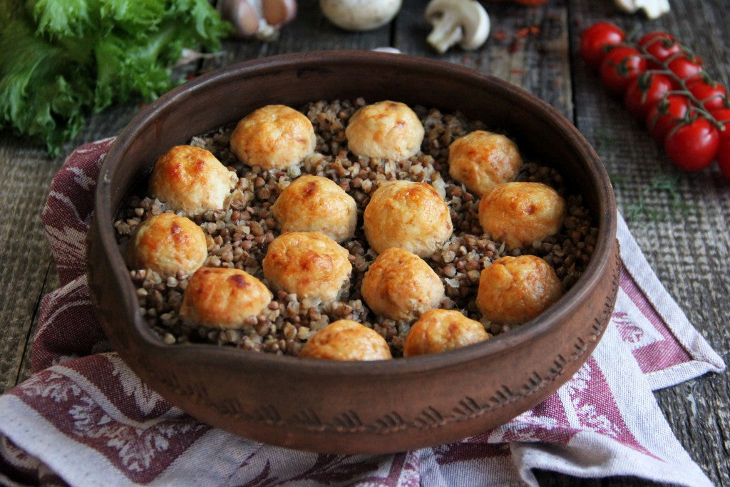 Sarrasin aux boulettes à la poêle