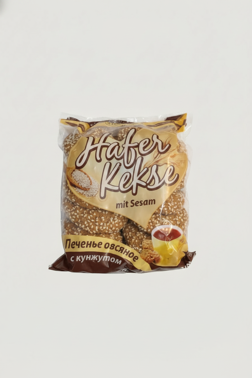 Paquet de biscuits à l'avoine au sésame Steinhauer 300 g, épicerie slave Pomo.bio