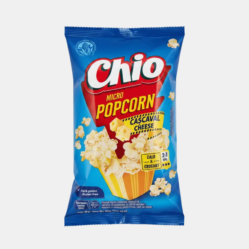 Sachet de popcorn au fromage Chio 80 g, snack croustillant d'Europe de l'Est