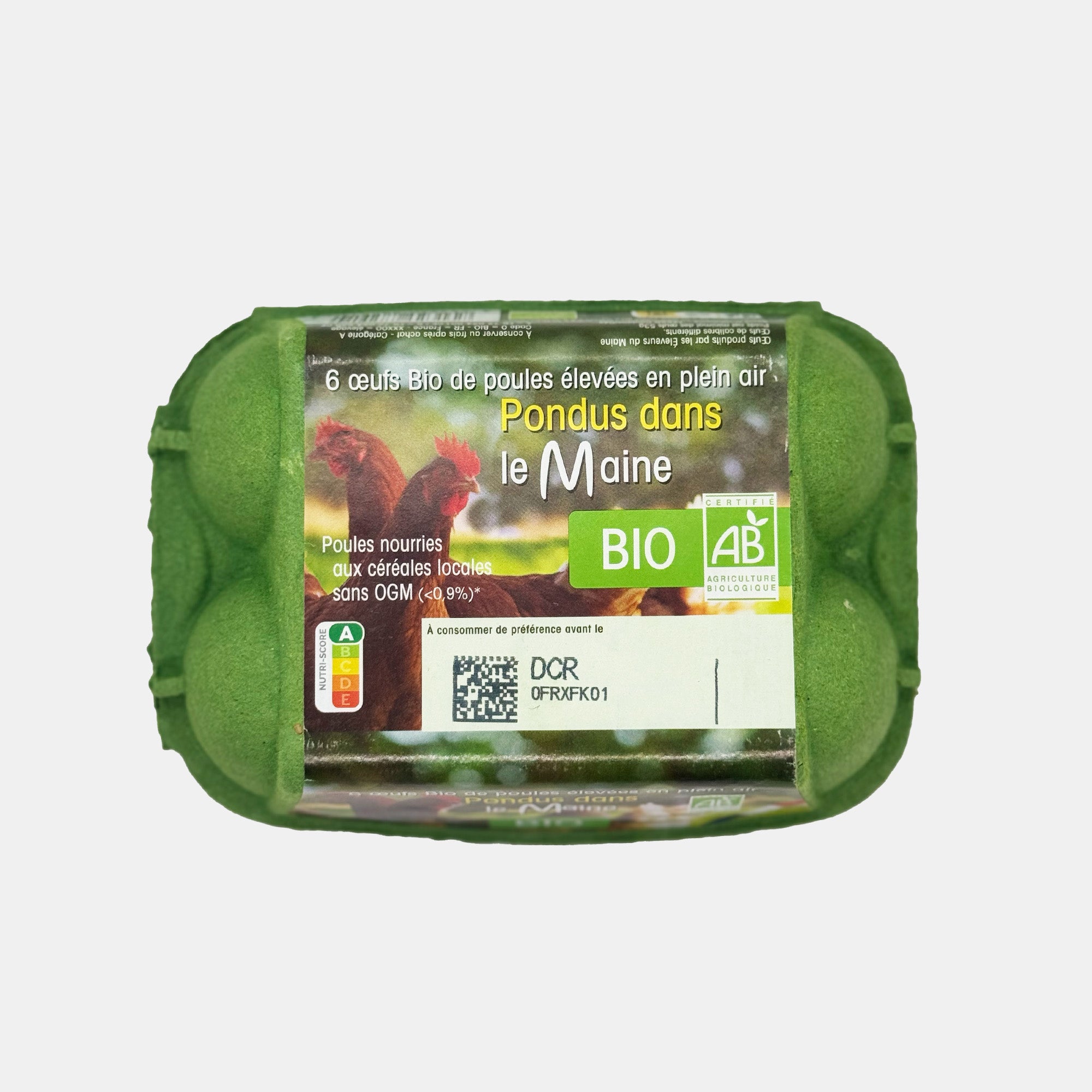 Œufs BIO du Maine, boîte de 6 pièces