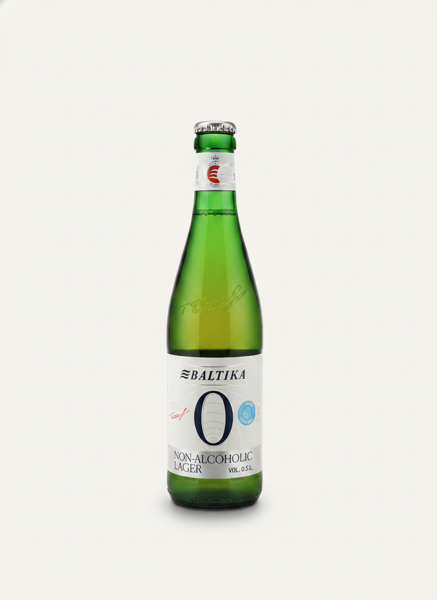 Bouteille de bière sans alcool Baltika 0% lager 500 ml, épicerie russe à Paris