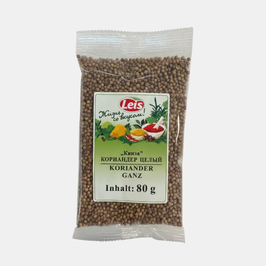 Sachet de coriandre entière Leis 80 g, épice en graines, épicerie slave