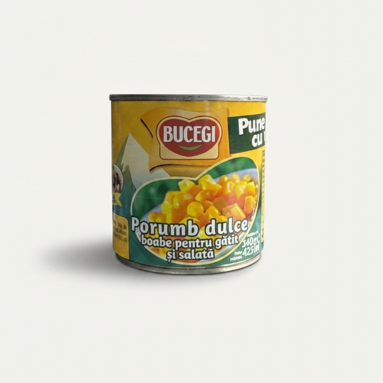 Boîte de maïs doux en grains Bucegi 270 g, conserve de légumes, épicerie slave
