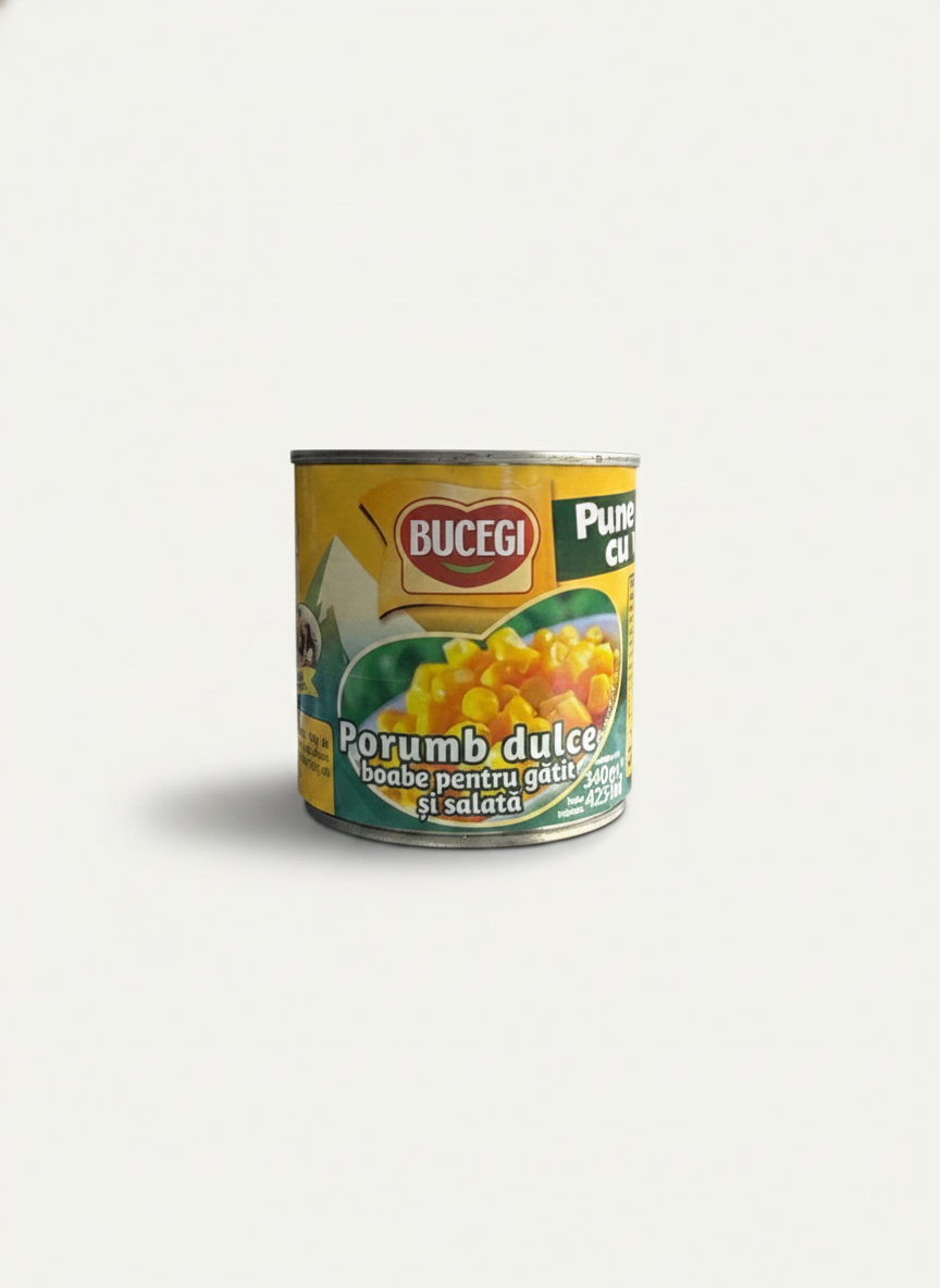 Boîte de maïs doux en grains Bucegi 270 g, conserve de légumes, épicerie slave