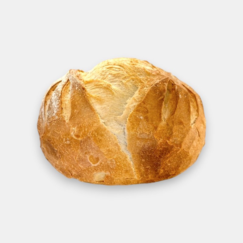 Pain Rotunda artisanal 300 g, croûte dorée, boulangerie slave Pomo.bio