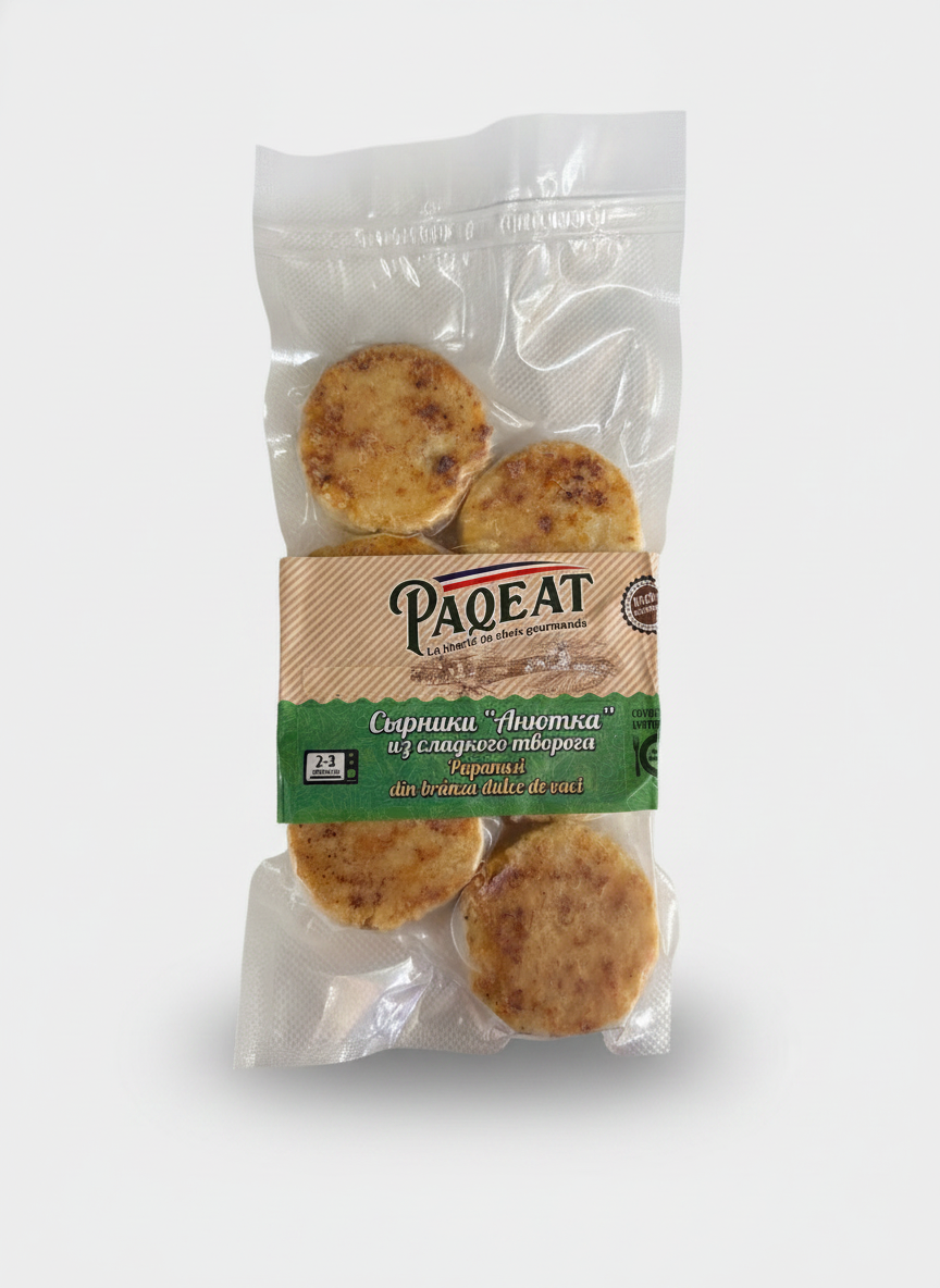 Syrniki au fromage blanc sucré Anyutka Paqeat 300 g, plat cuisiné épicerie slave