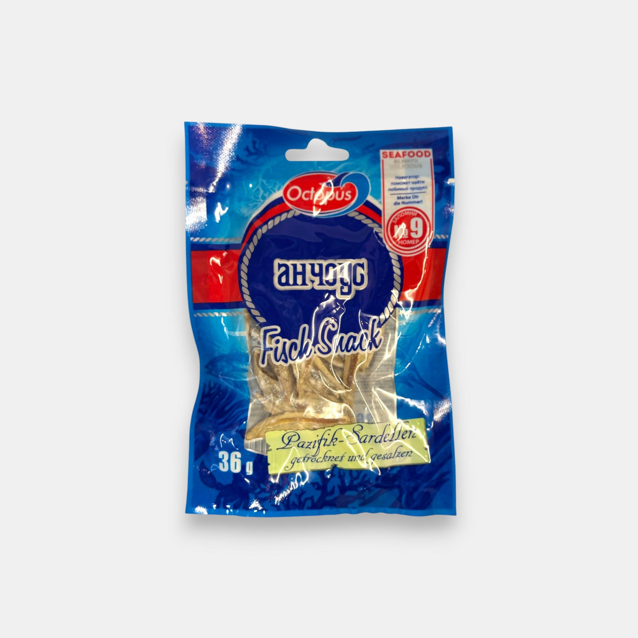 Anchois séchés Octopus 36 g – snack iodé
