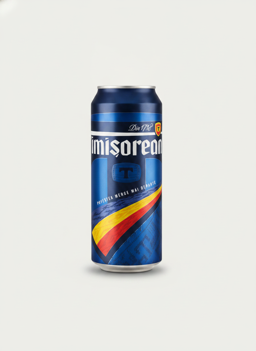 Canette de bière roumaine Timisoreana 500 ml, épicerie balkanique