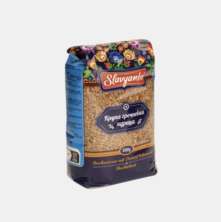 Sarrasin Slavyanka 800 g — paquet de grains de sarrasin décortiqués, épicerie d'Europe de l'Est