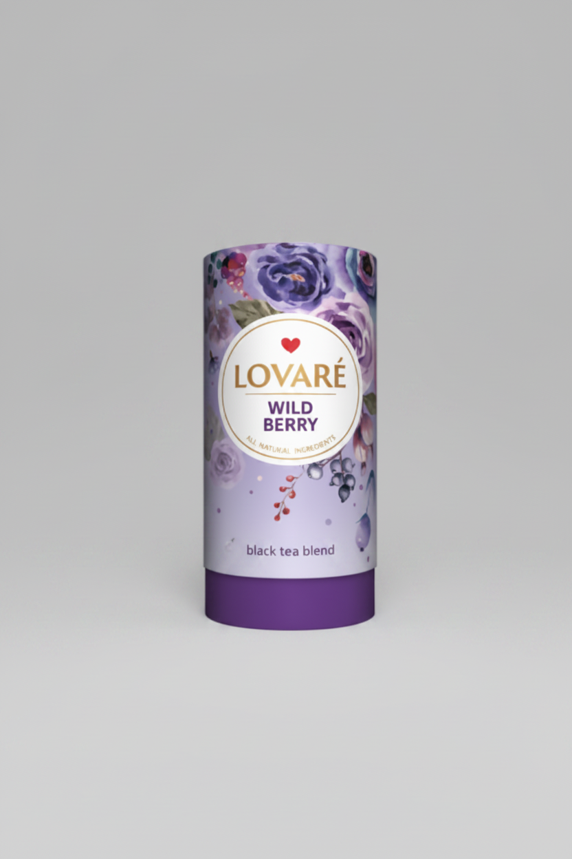 Boîte de thé aux baies sauvages Lovare 80 g, produit d'Europe de l'Est