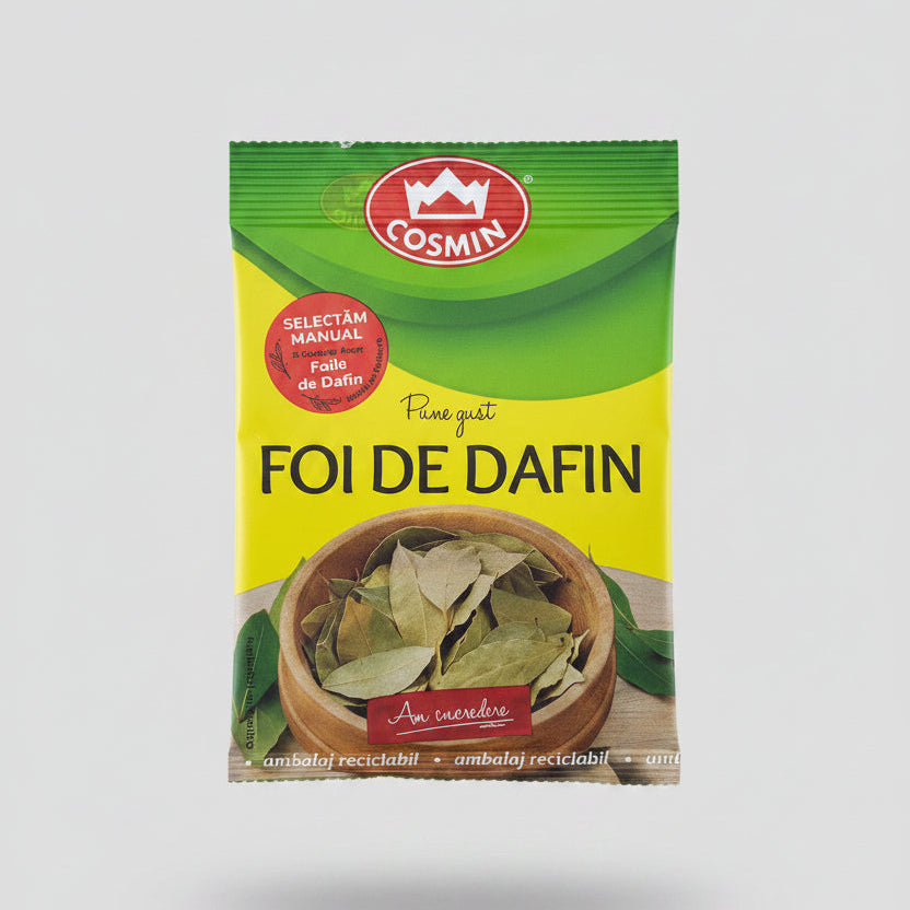 Sachet de feuilles de laurier séchées Cosmin 4 g, épice d'Europe de l'Est