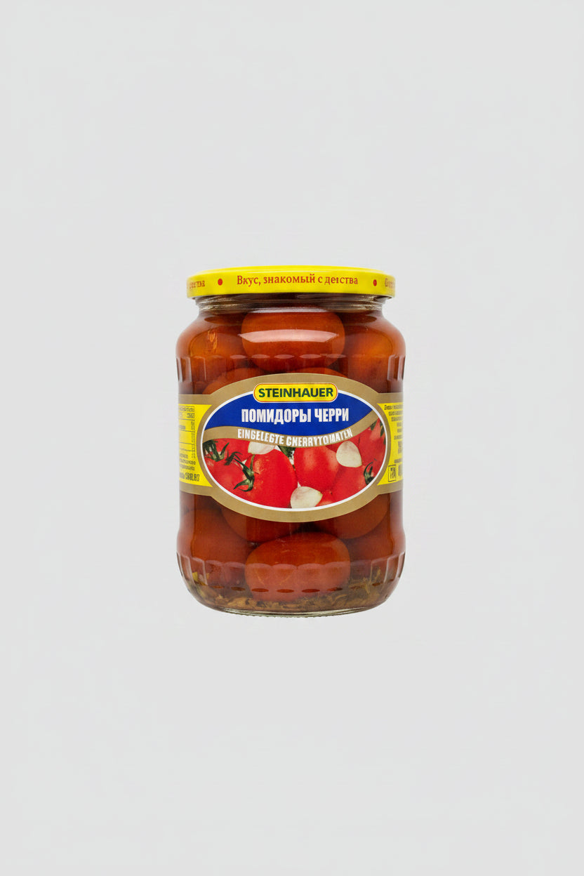 Bocal de tomates cerises marinées Steinhauer 720 ml, épicerie d'Europe de l'Est à Nice