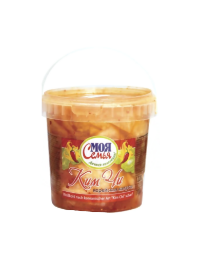 Salade de kimchi «Ma famille» 1,1 kg, chou fermenté coréen pimenté en grand format