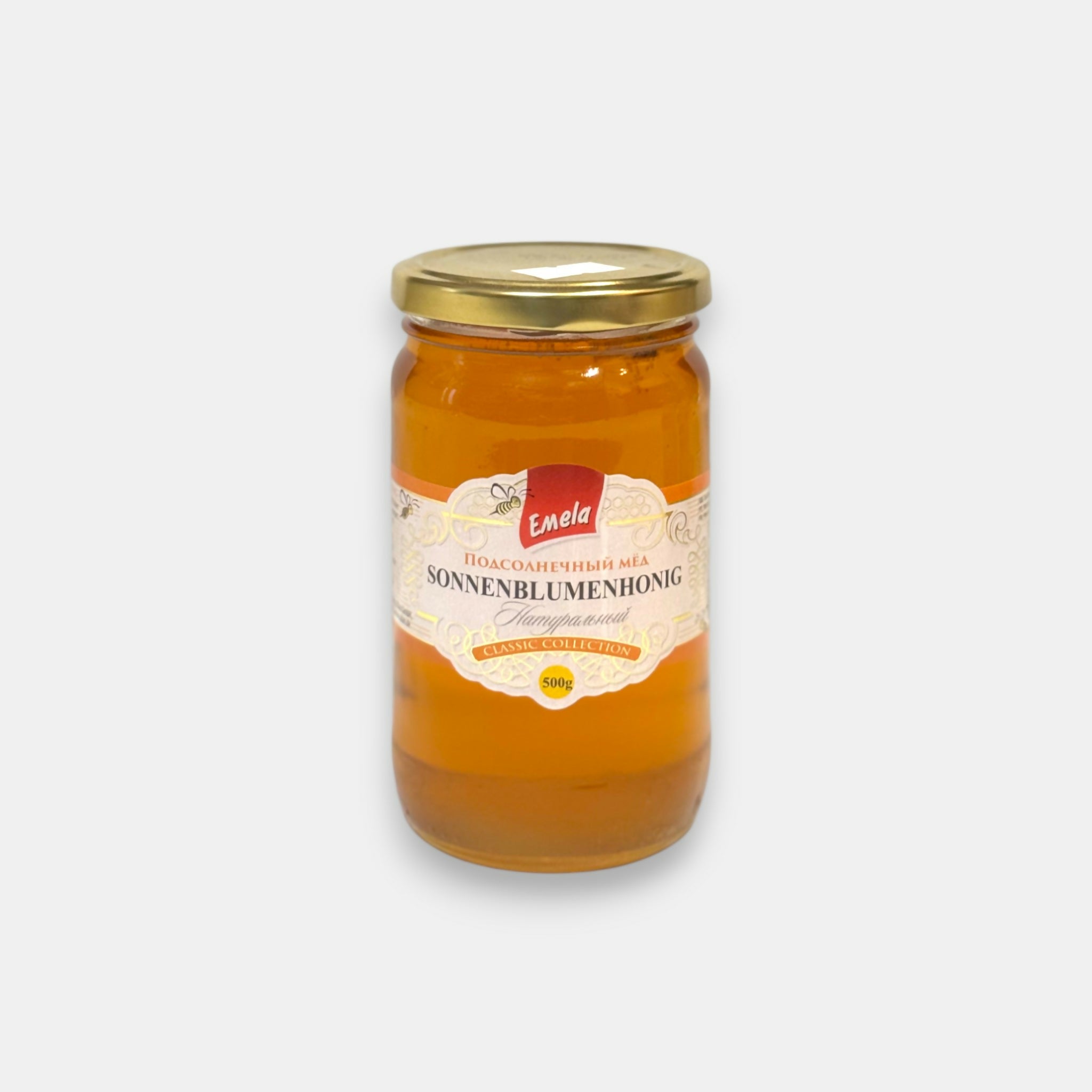 Pot de miel de tournesol Emela 500 g – texture dense