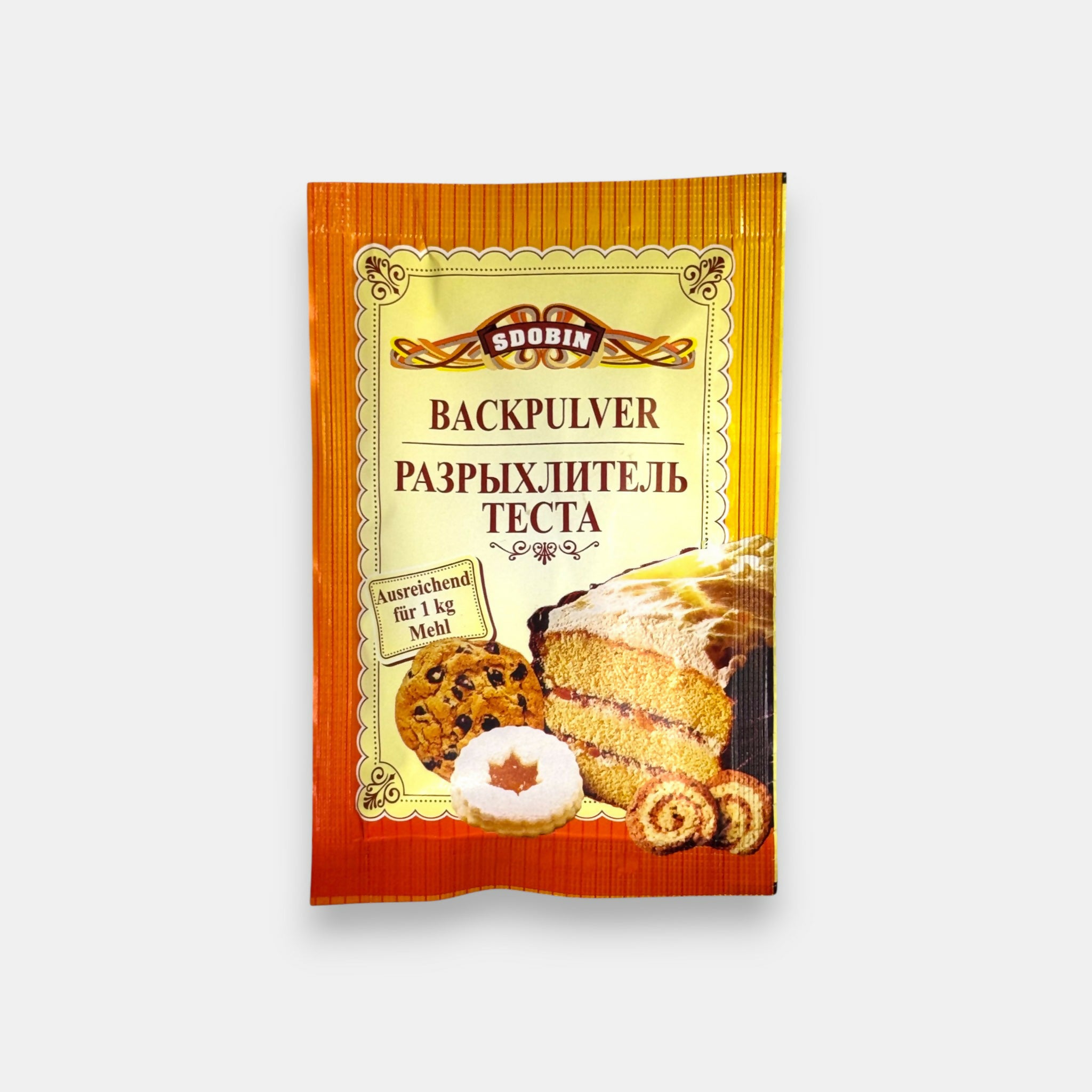 Poudre à lever «Sdobin», 30 g — levure chimique pour pâtisseries du magasin slave Pomo.bio à Paris.