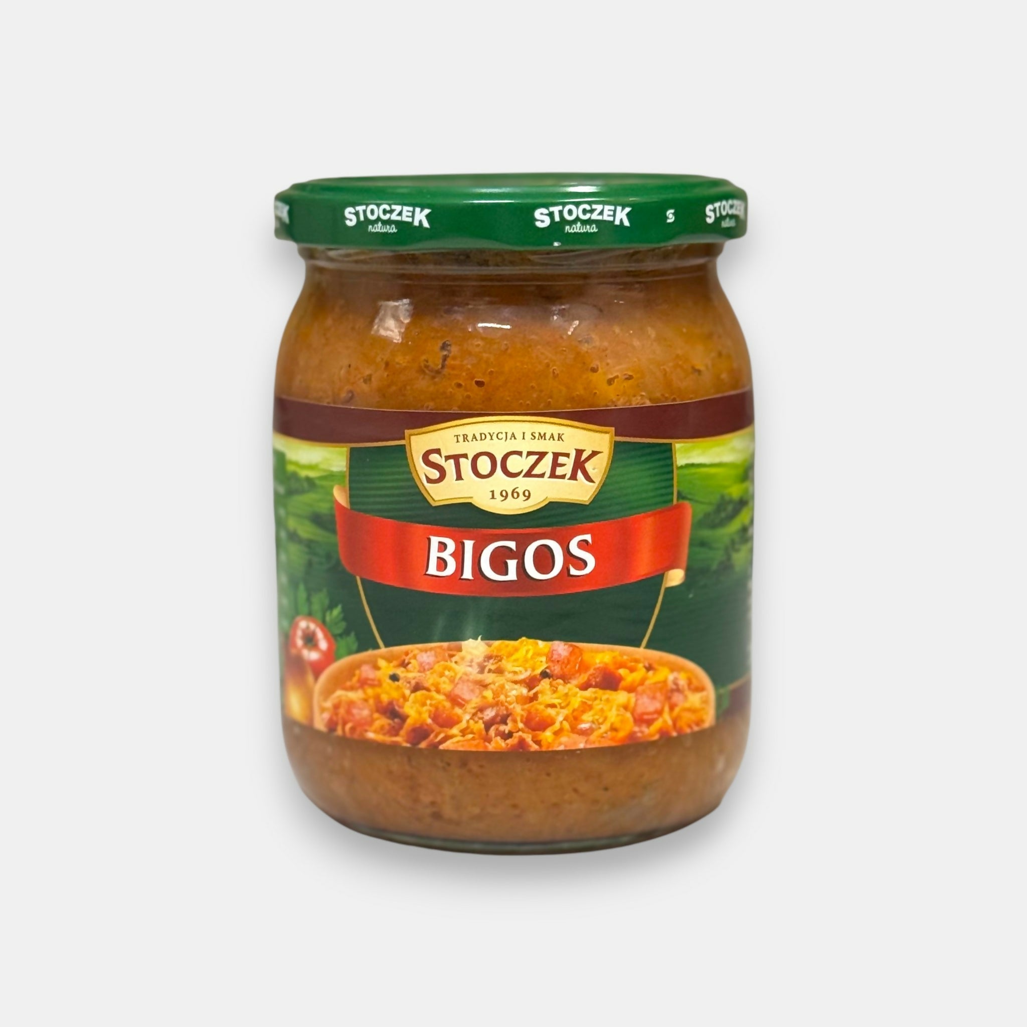 Bigos Stoczek 500 g en bocal, plat traditionnel d’Europe de l’Est à base de chou et de viande prêt à réchauffer, épicerie slave Pomo.bio, livraison rapide à Paris