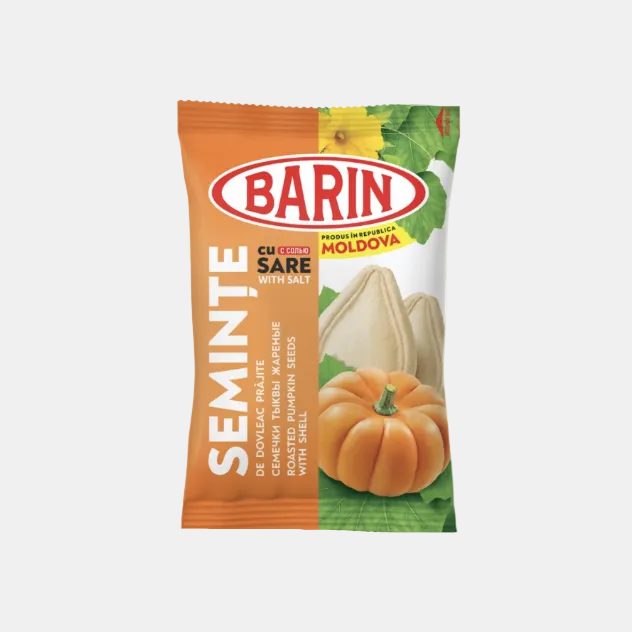 Sachet de graines de courge salées Barin 150 g, snack d'Europe de l'Est