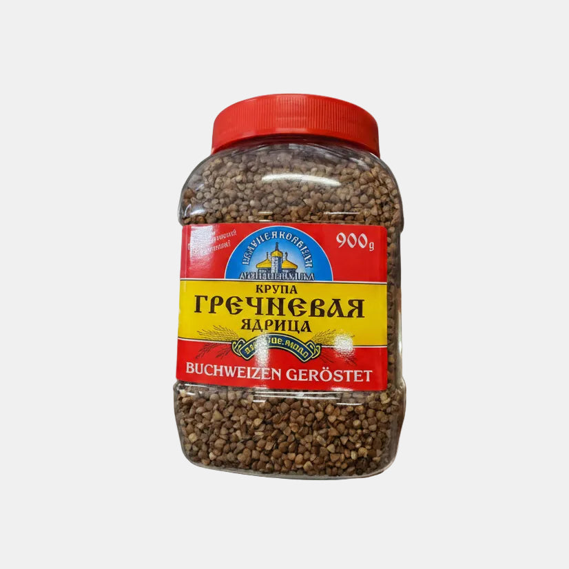 Sarrasin entier 900 g — grains de sarrasin brut en paquet, épicerie d'Europe de l'Est