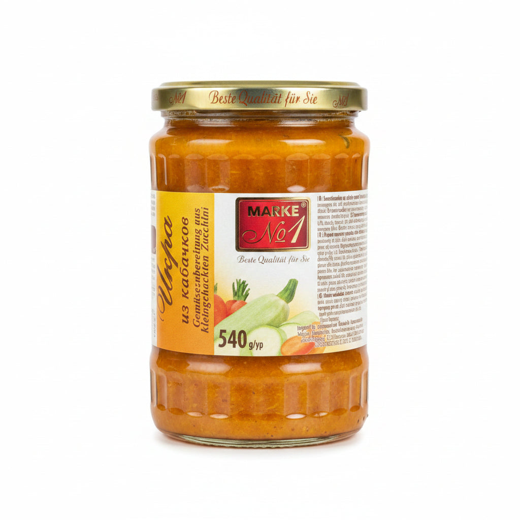 Tartinade de légumes aux courgettes Steinhauer 540 g en bocal, épicerie d'Europe de l'Est à Nice