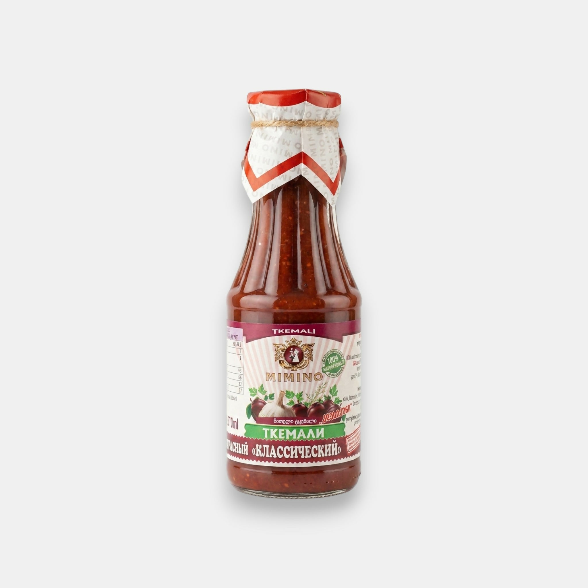 Sauce Tkemali rouge classique Mimino 310 ml – vue de face