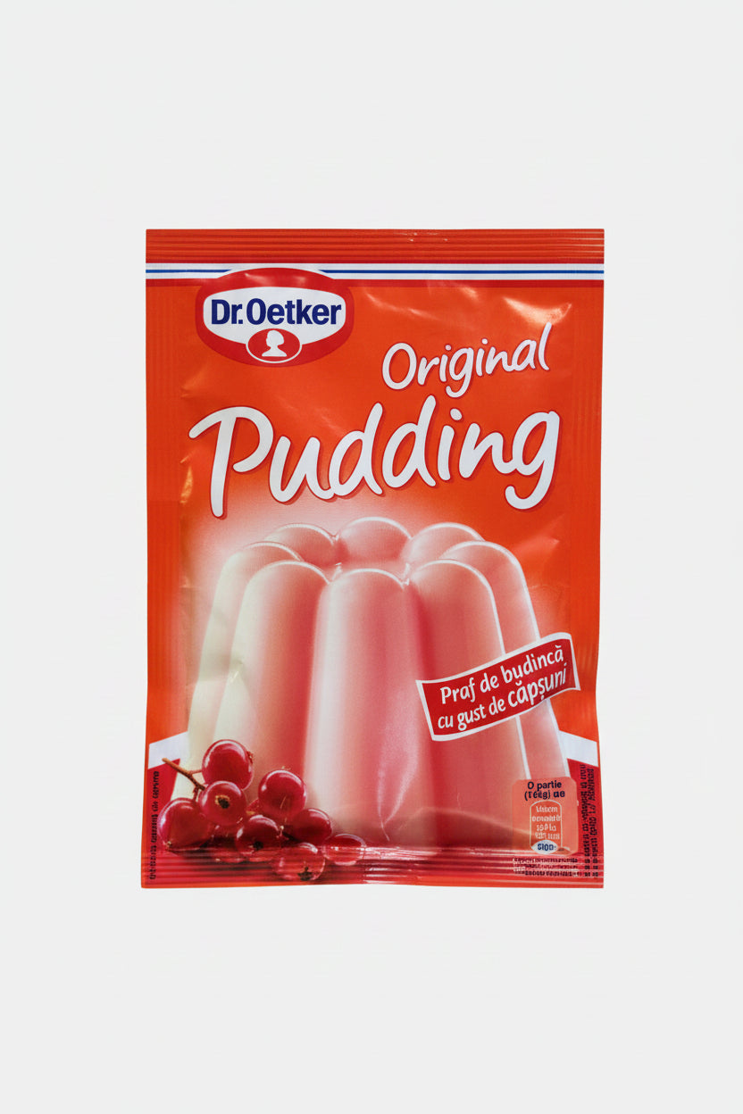Sachet de pouding à la fraise Dr.Oetker 40 g, préparation instantanée pour dessert, épicerie d'Europe de l'Est