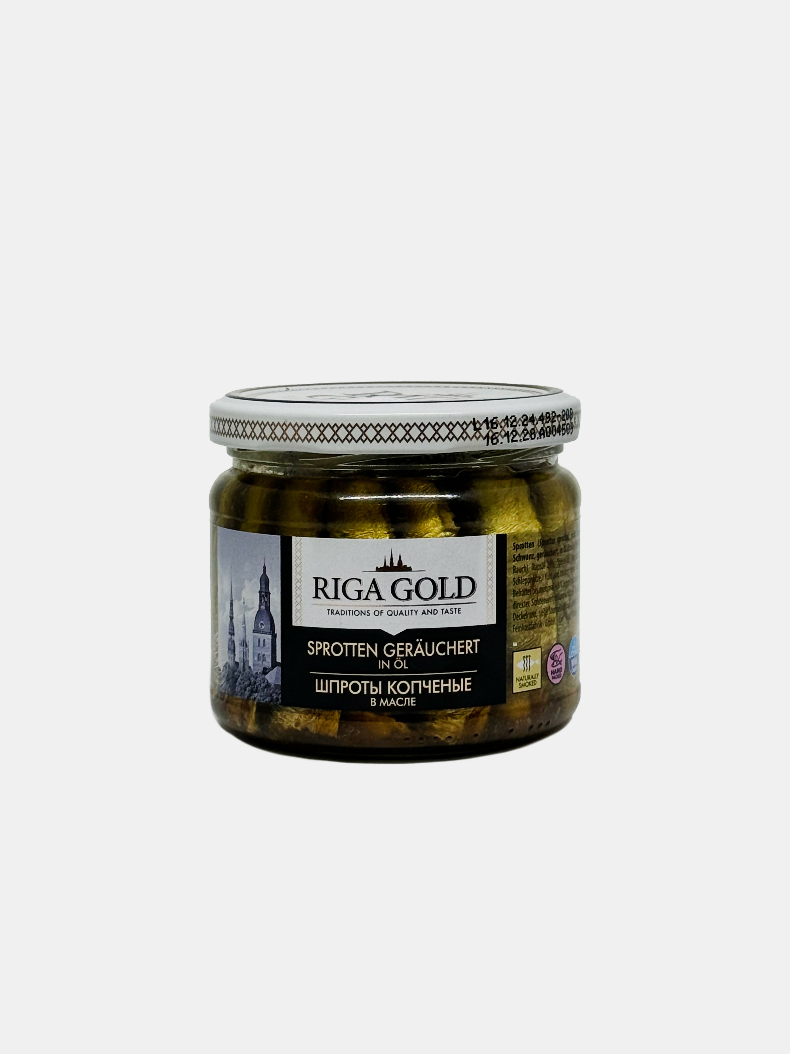 Sprats à l'huile, "Riga Gold", 250 g