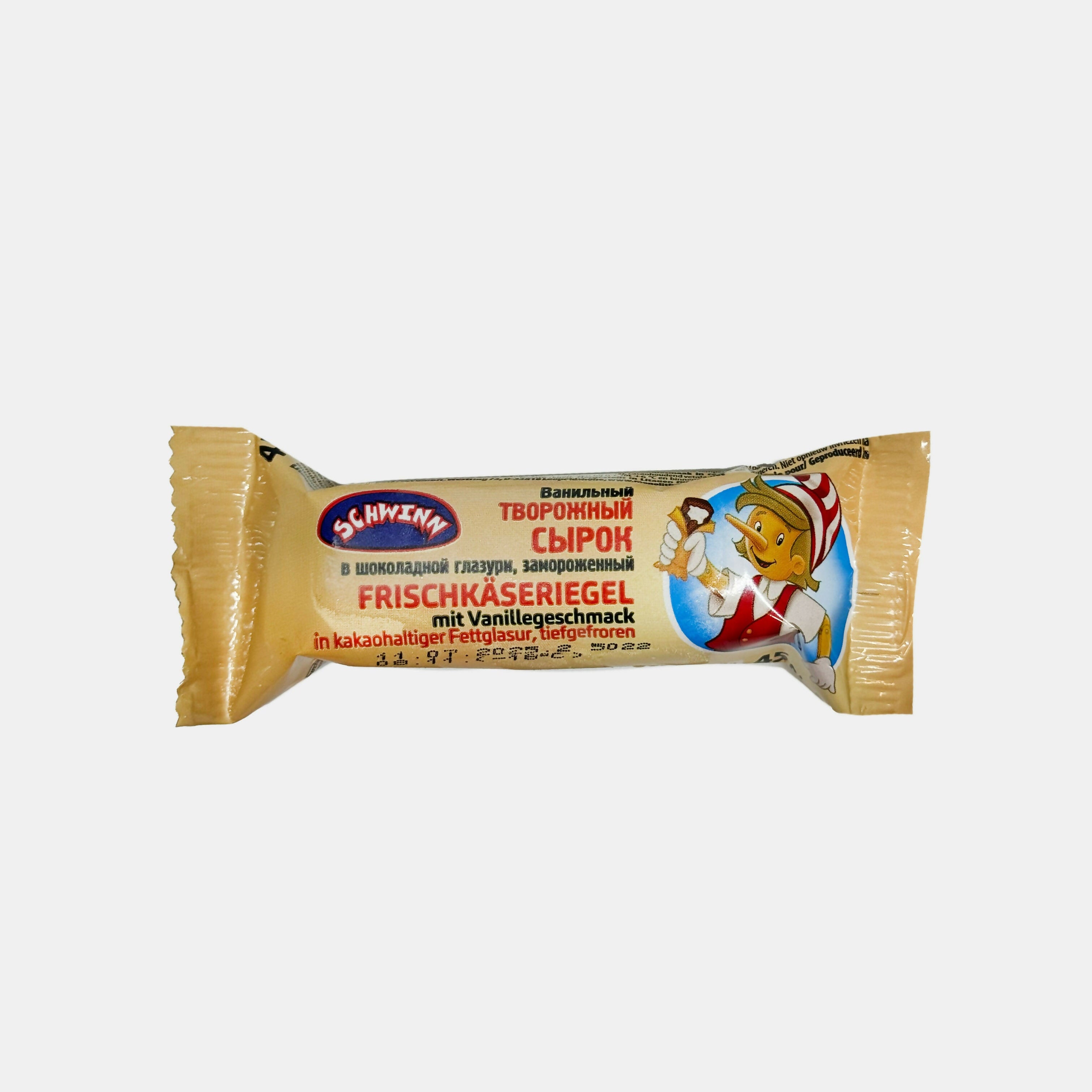 Barre au fromage frais saveur vanille surgelée Schwinn 45 g, épicerie d'Europe de l'Est