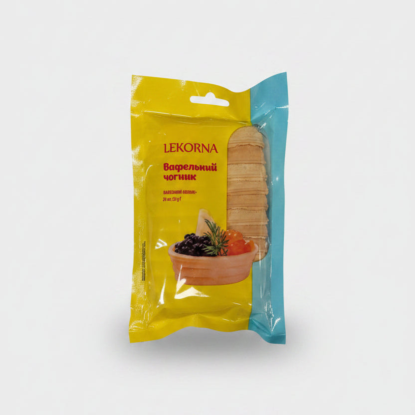Gaufre individuelle croustillante Lekorna 20 g, collation d'Europe de l'Est