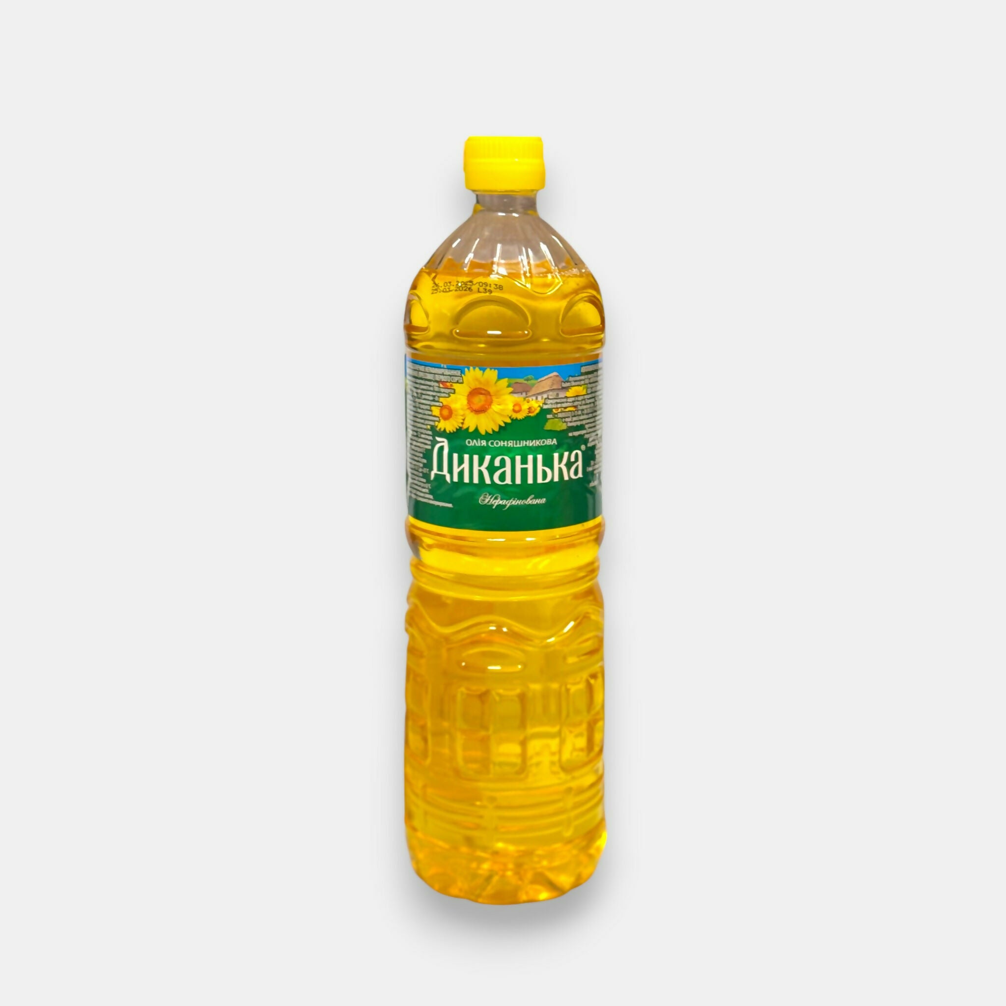 Bouteille d'huile végétale non raffinée «Dikanka» 1 l, épicerie slave, produits d'Europe de l'Est