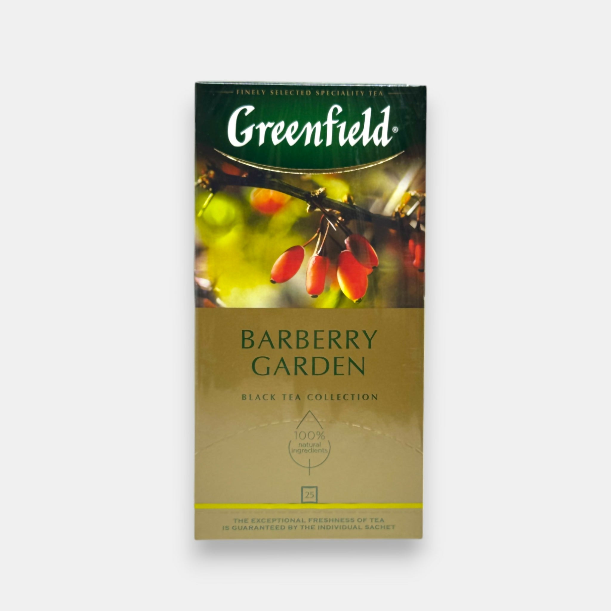 Thé noir à l'épine-vinette, «Barberry garden», «Greenfield», 25 sachets