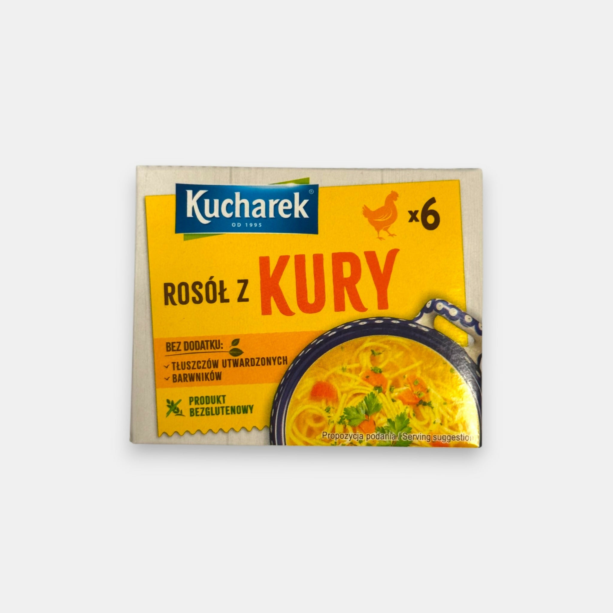 Boîte de bouillon cubes au poulet Kuharek, 6x10 g — saveur maison rapide et pratique. Pomo.bio, épicerie slave à Paris, livraison rapide.
