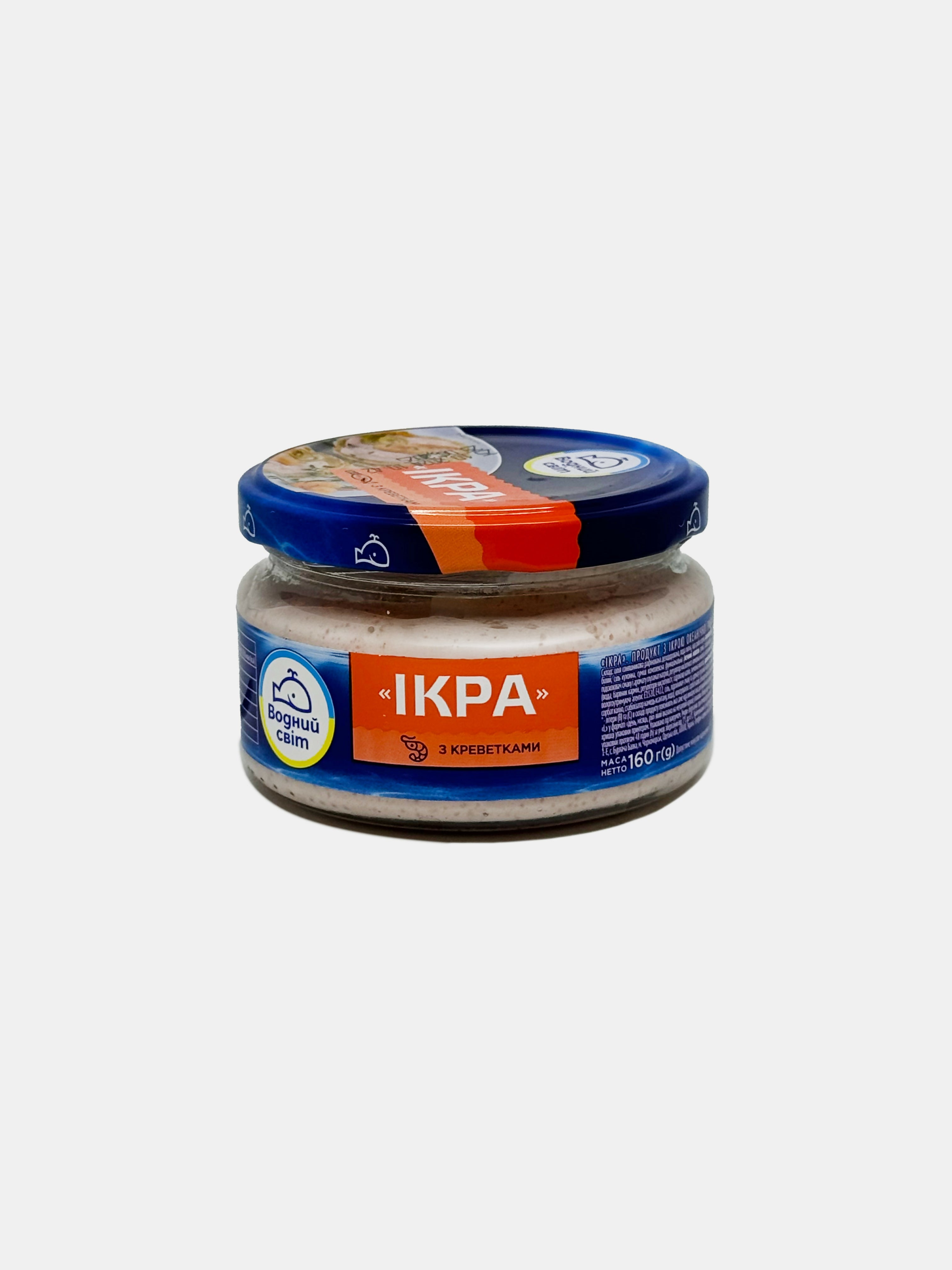 Caviar de capelan aux crevettes, "Vodnyi Svit", 160 g