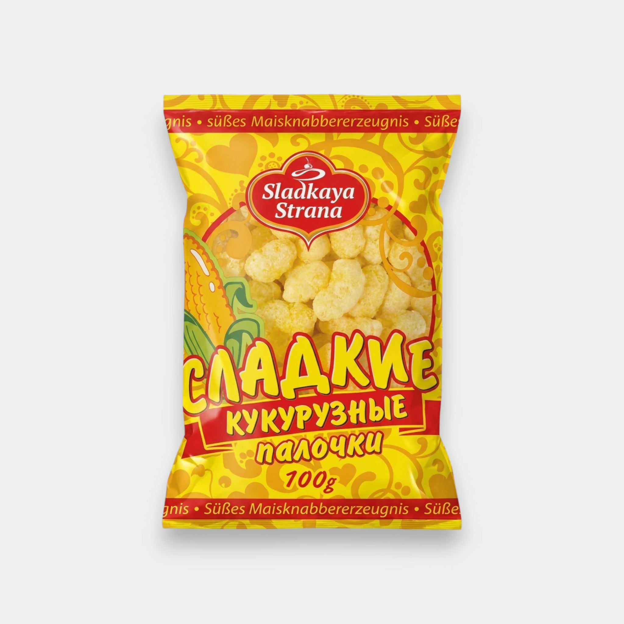 Bâtonnets de maïs sucrés Sladkaya Strana 100 g — vue de face de l'emballage
