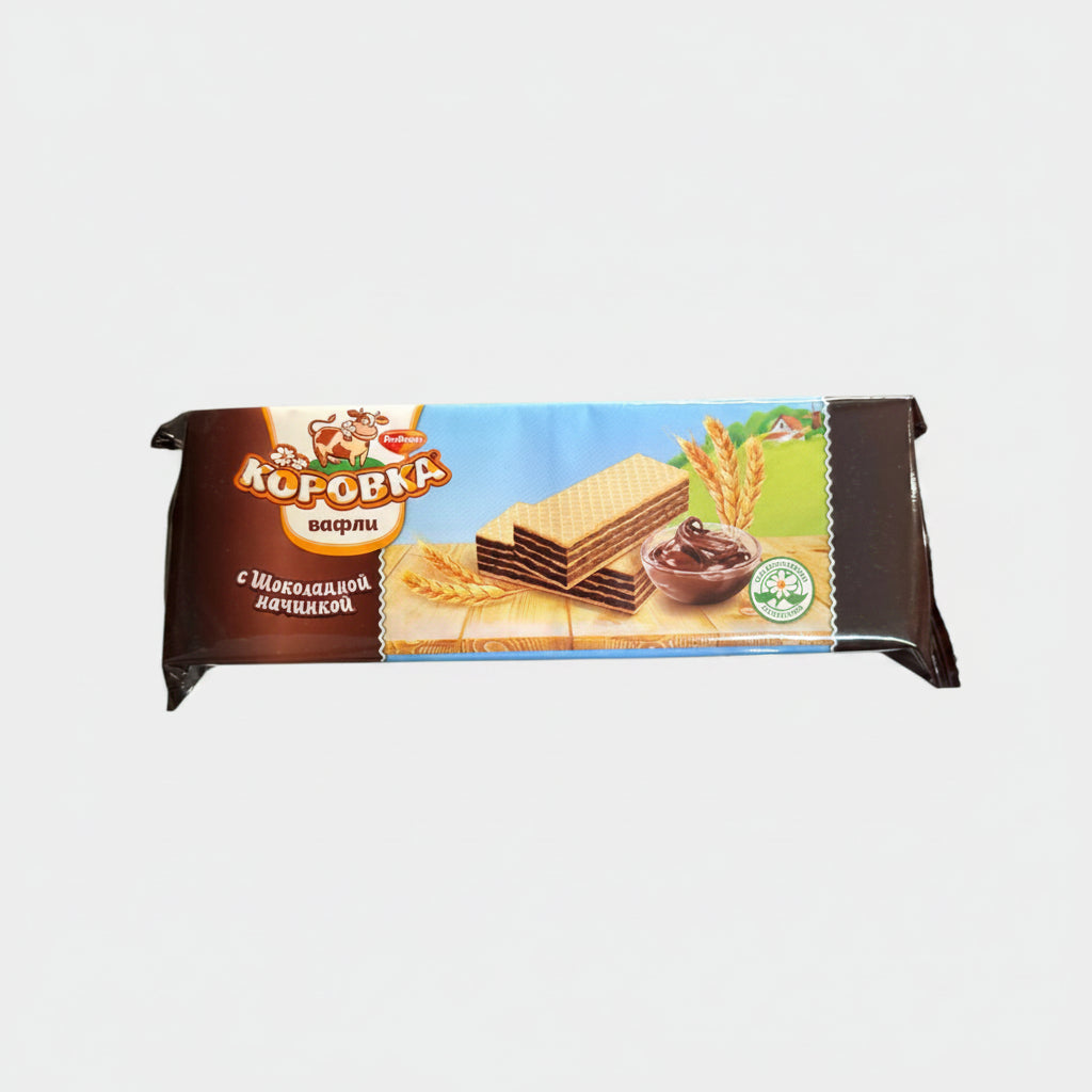 Gaufrettes fourrées au chocolat, « Korovka », 300 g