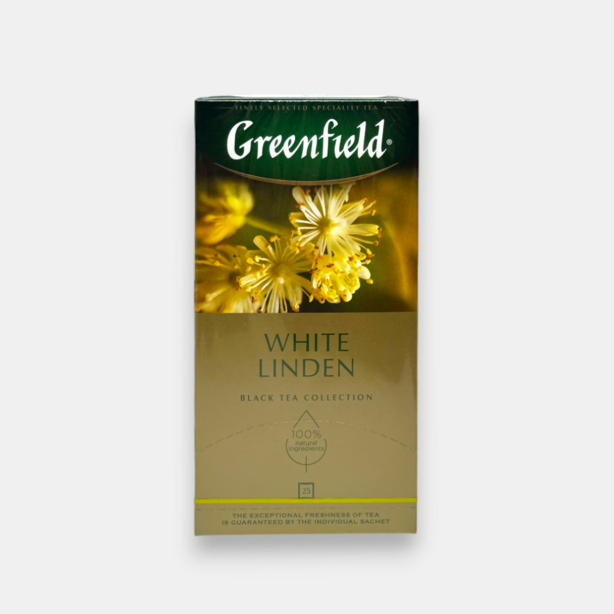 Thé noir au tilleul, «White linden», «Greenfield», 25 sachets