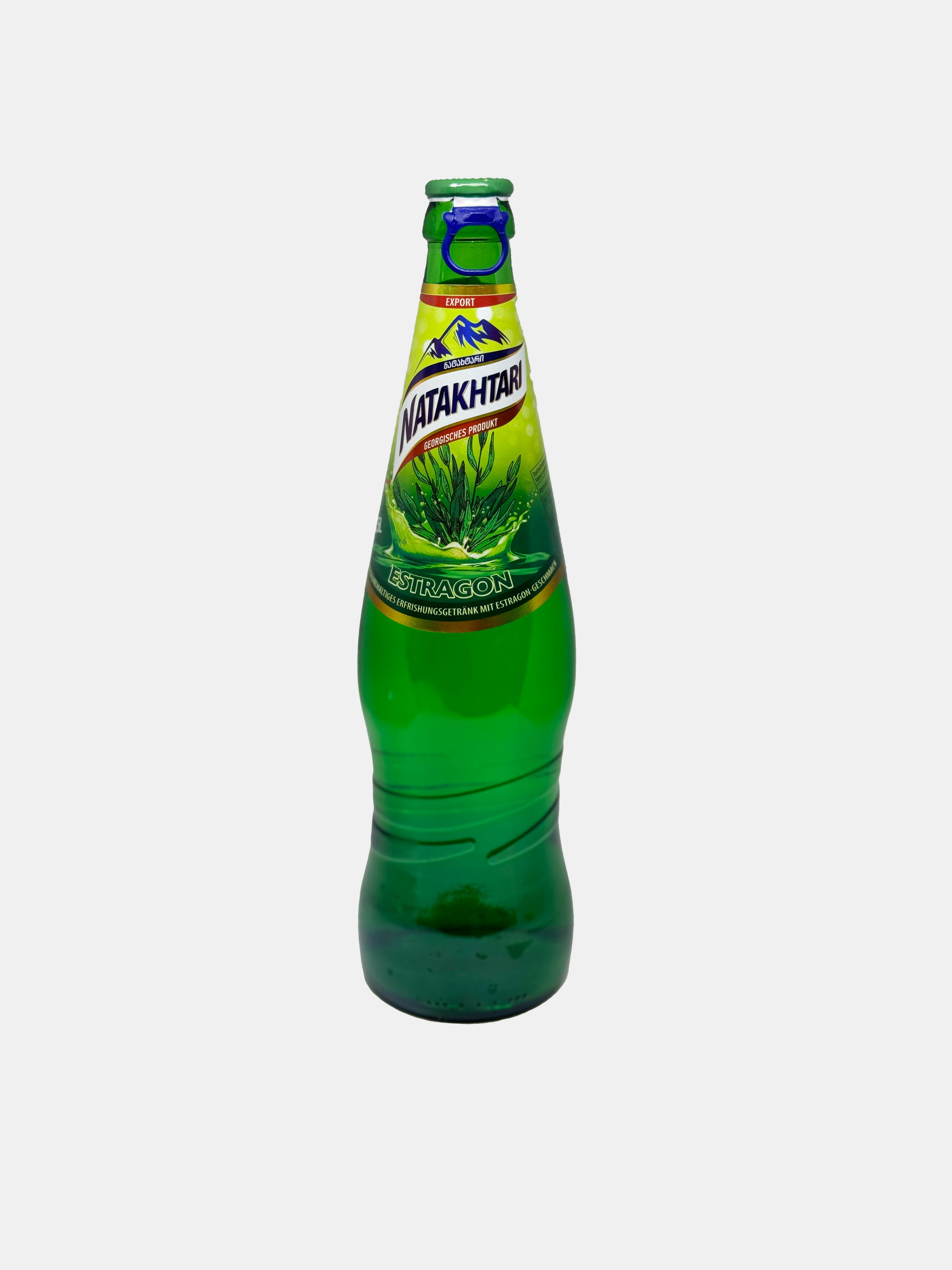 Bouteille de soda géorgien à l’estragon Natakhtari 0,5 L, boisson pétillante rafraîchissante, épicerie russe Pomo.bio, livraison rapide à Paris