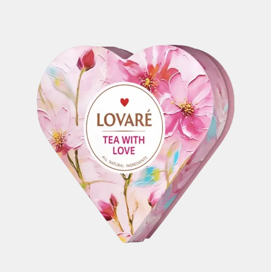 Boîte de thé Tea With Love Lovare 100 g, mélange noir aux notes florales, épicerie slave