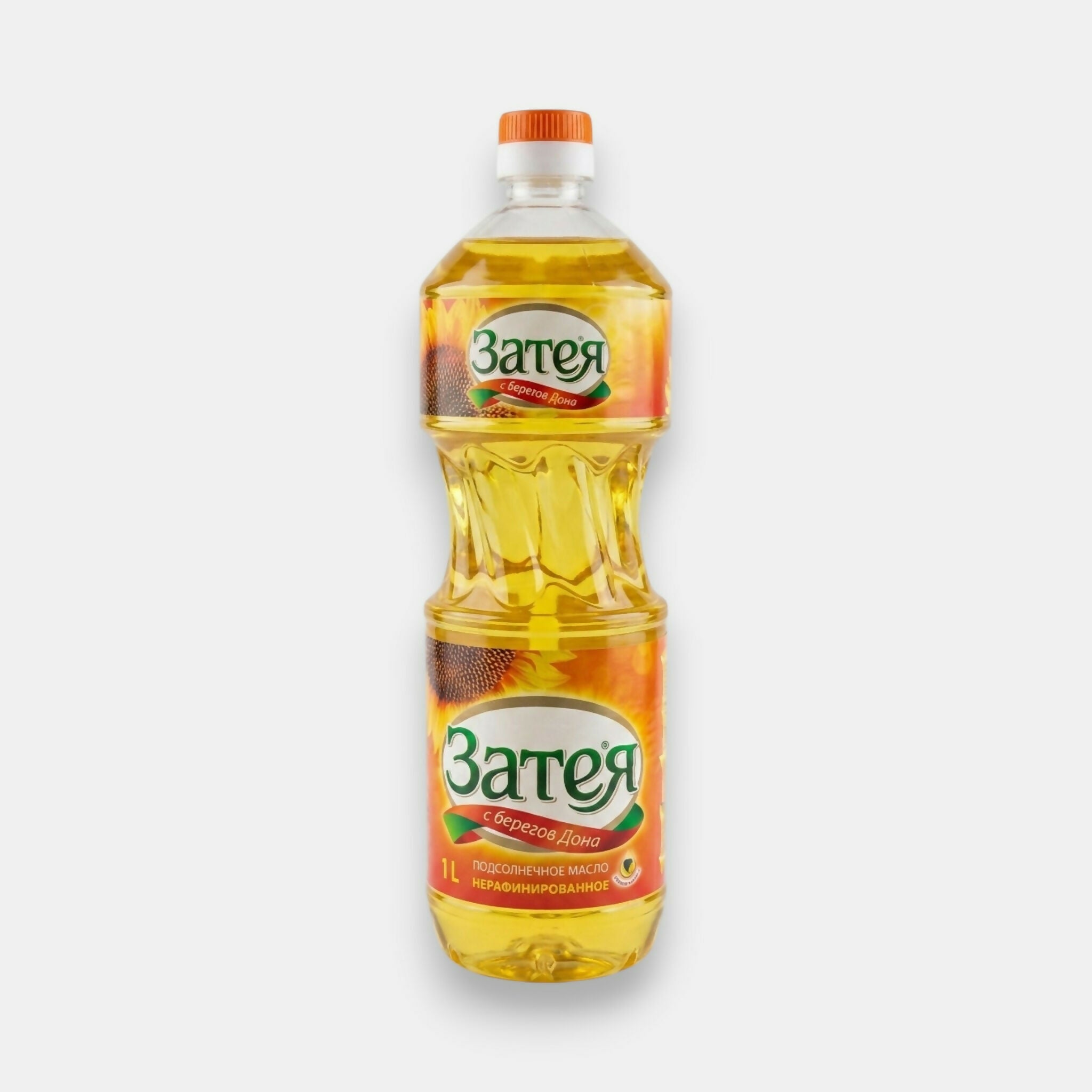 Bouteille d'huile de tournesol non raffinée «Zateya» 1 l, épicerie slave à Paris