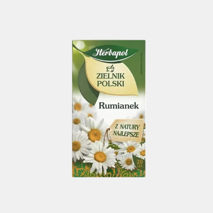 Boîte de thé à la camomille Herbapol, 20 sachets de 1,5 g, infusion naturelle d'Europe de l'Est