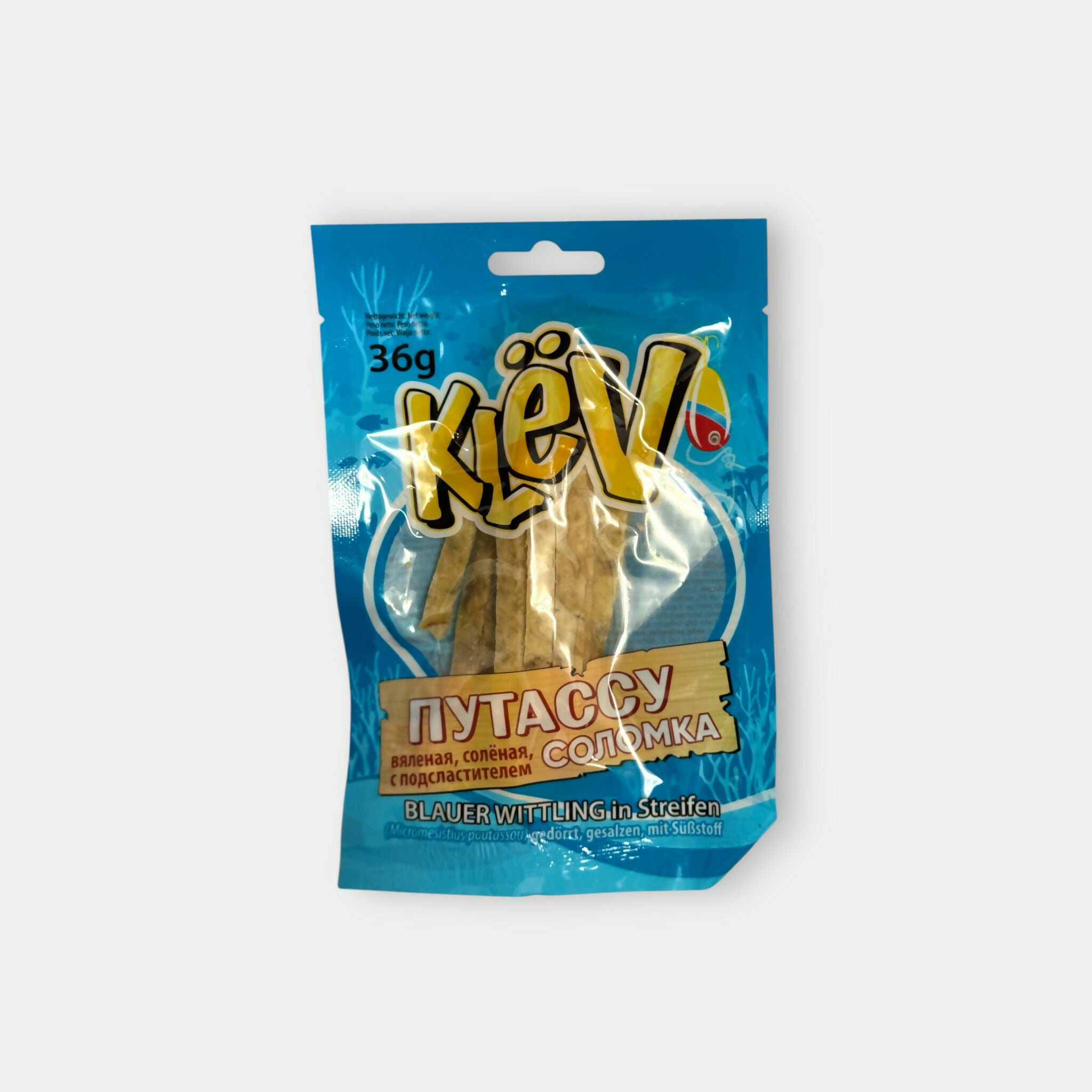 Poisson séché poutassou «Klёv» 36 g, snack traditionnel d'Europe de l'Est