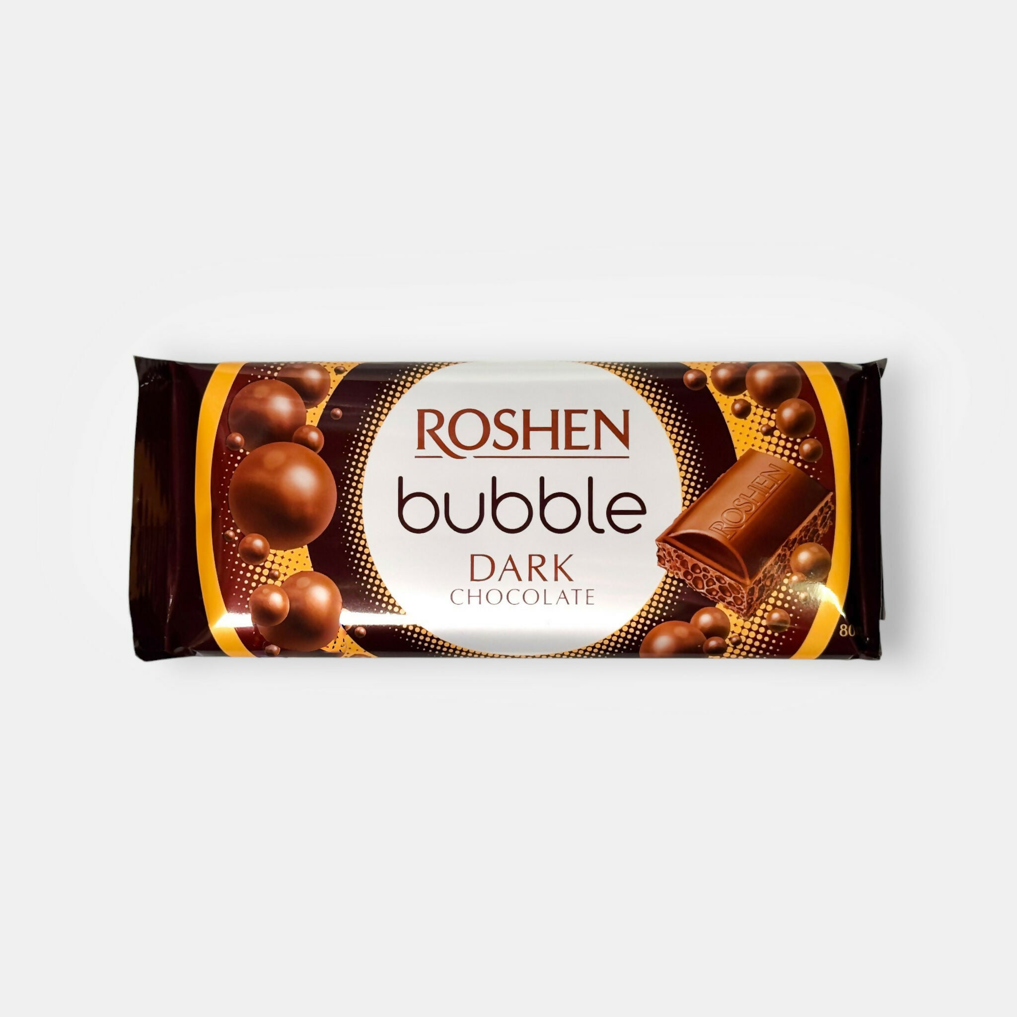 Tablette de chocolat noir aéré «Roshen» 80 g, produits d'Europe de l'Est, épicerie slave