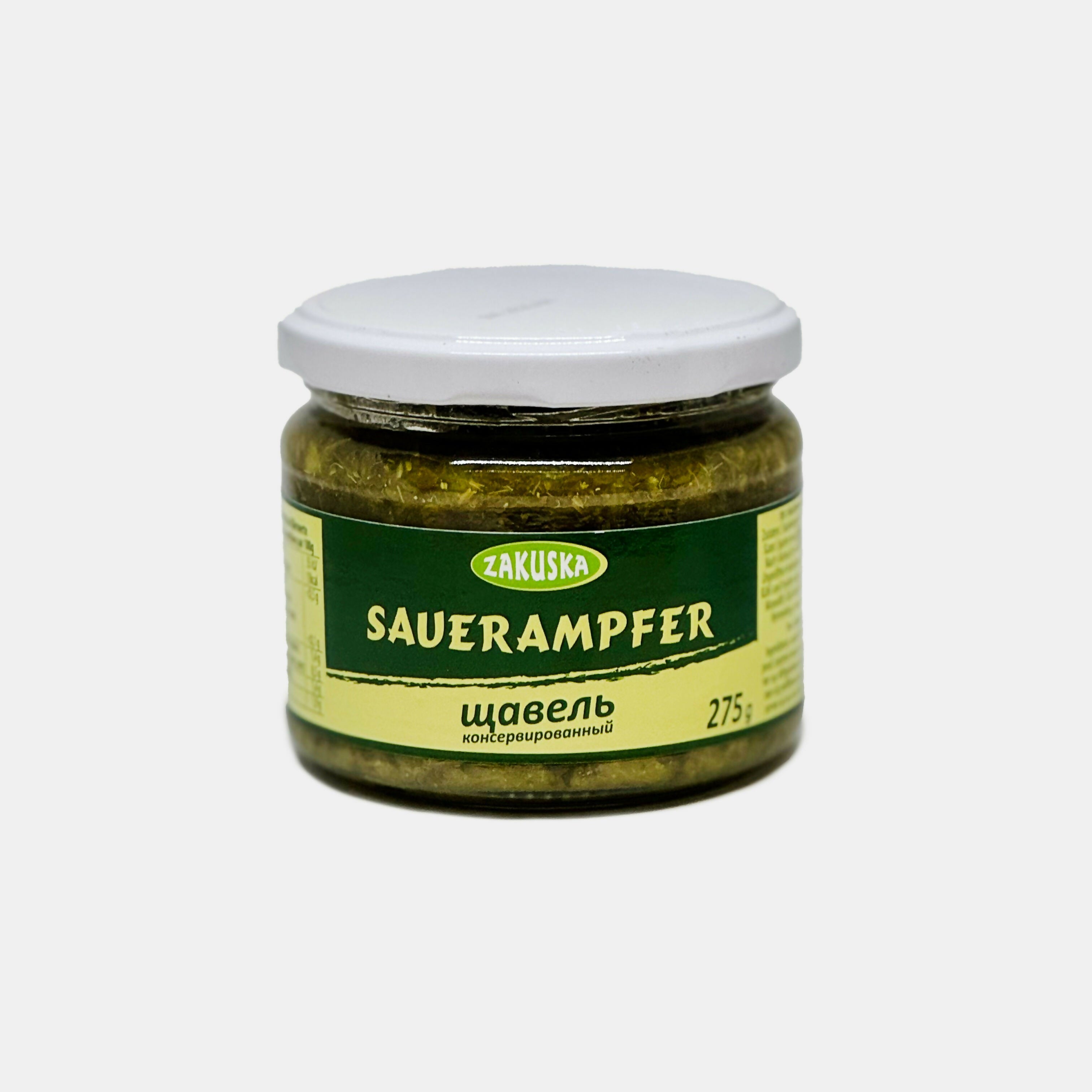 Bocal d'oseille en conserve «Zakuska» 275 g, épicerie d'Europe de l'Est
