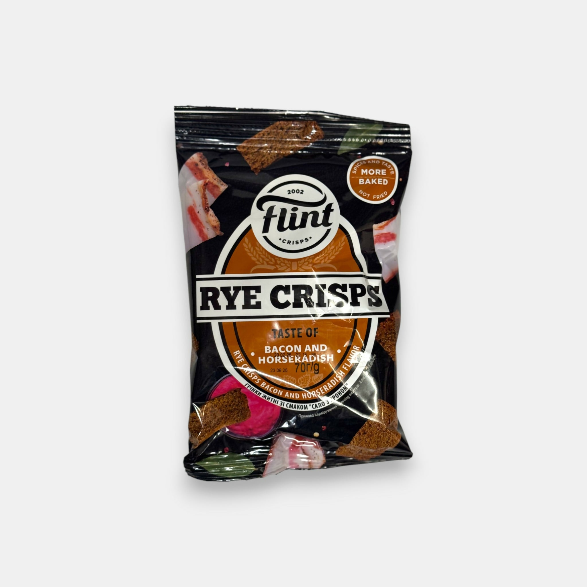 Croûtons de seigle au lard et raifort, «Flint», 70 g