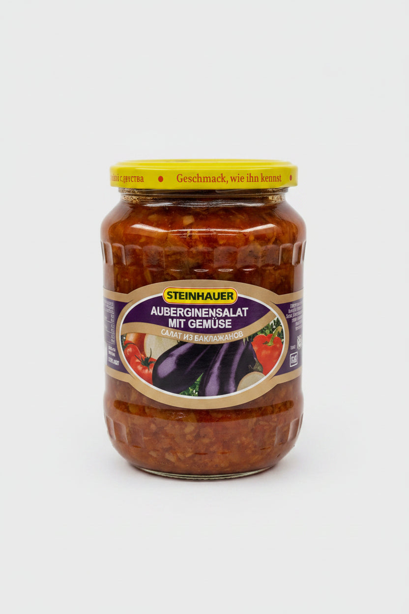 Bocal de salade d'aubergines aux légumes Steinhauer 640 g, produits d'Europe de l'Est