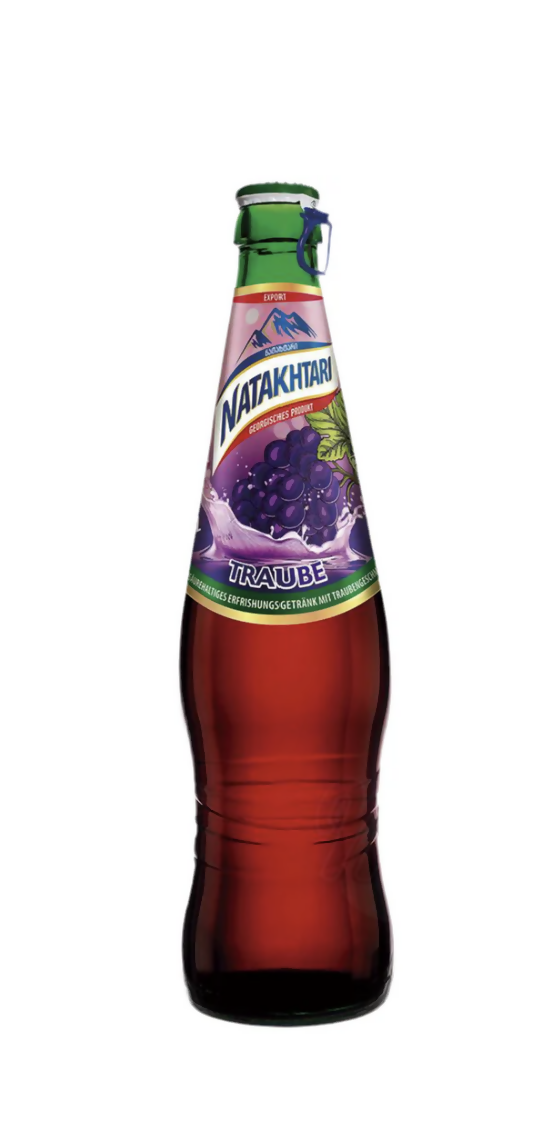 Bouteille de soda géorgien au goût de raisin Natakhtari 0,5 l, boisson gazeuse d'Europe de l'Est