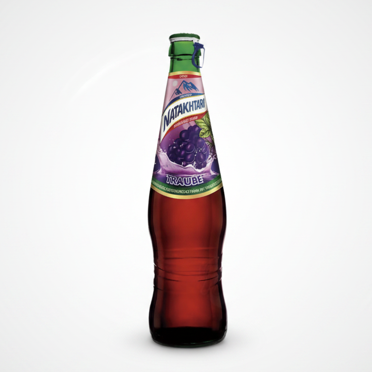 Bouteille de soda géorgien au goût de raisin Natakhtari 0,5 l, boisson gazeuse d'Europe de l'Est