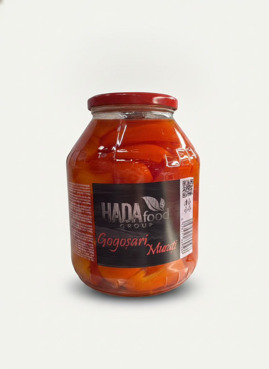 Grand bocal de poivrons marinés Hada Food 1,6 kg, épicerie slave