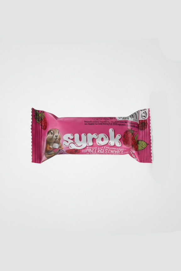 Barre au fromage frais surgelée goût framboise Syrok 40 g, épicerie slave Pomo.bio