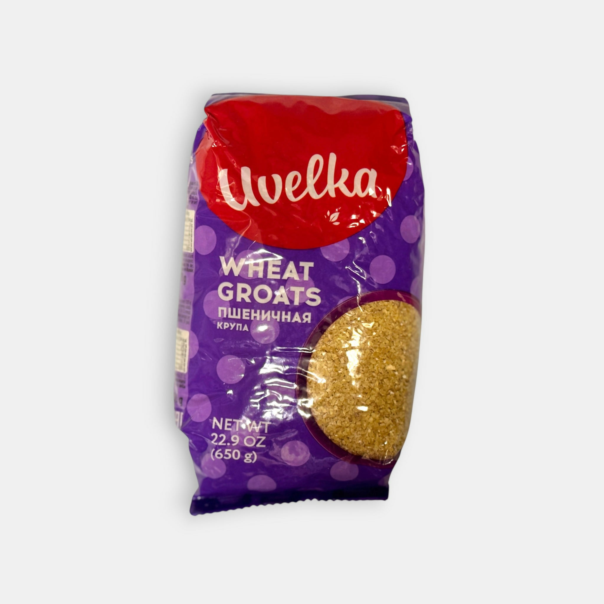 Sachet de semoule de blé fine pour porridges et desserts, vue de face, produit d’épicerie slave à Paris — livraison rapide Pomo.bio.